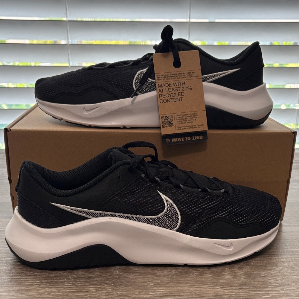 Nike Men's Legend Essential 3 Sneaker in Black/White